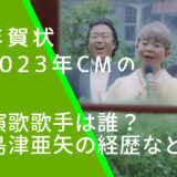 JP 郵便局／JP 日本郵便の2023年の年賀状のCMに出ている島津亜矢の画像